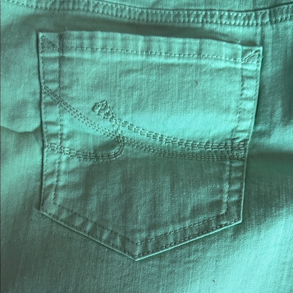 Nine West Mint Santa Monica fit Green Jean Shorts - Picture 6 of 9